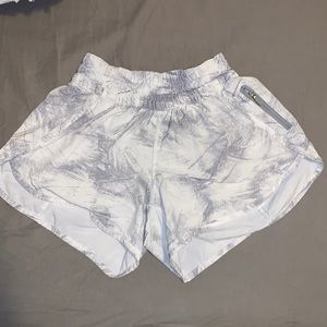White Marbled Lululemon Shorts Size: 4